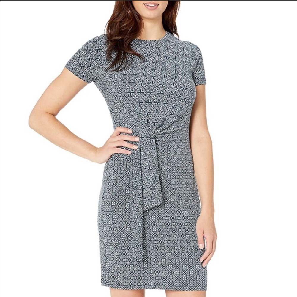 Michael Kors Aziza Short Sleeve Tie Twist Dress